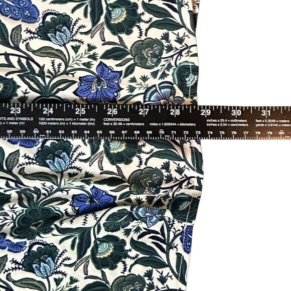 Lane Bryant Button Front Top Dark Blue Floral Womens Sz 30/32 Ruched NEW NWT - Picture 6 of 11